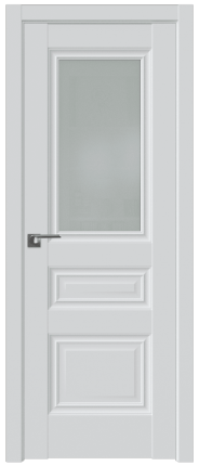 Межкомнатная дверь ЛУ-22, остеклённая, лакобель белое, беленый дуб