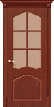 Межкомнатная дверь ЛУ-11, остеклённая, беленый дуб