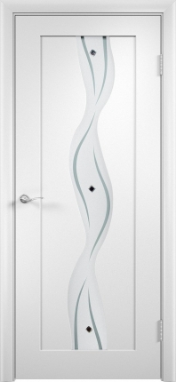 Межкомнатная дверь 2112, остеклённая, серый велюр