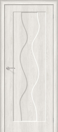 Межкомнатная дверь Техно 3, white, остеклённая, венге