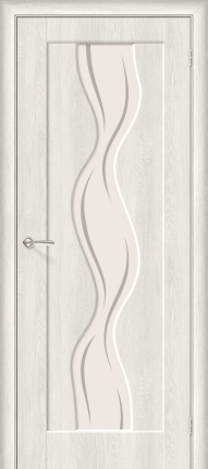 Межкомнатная дверь Тренд-4, остеклённая, 3D Cappuccino