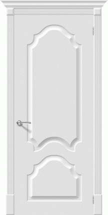 Межкомнатная дверь Техно 3,white, остеклённая, беленый дуб