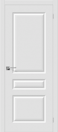 Межкомнатная дверь ПВХ Скинни-33, остеклённая, белый