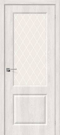 Межкомнатная дверь ПВХ Скинни-12, глухая, белый