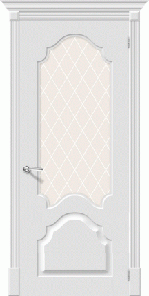 Межкомнатная дверь Модерн, остеклённая, кремовая лиственница