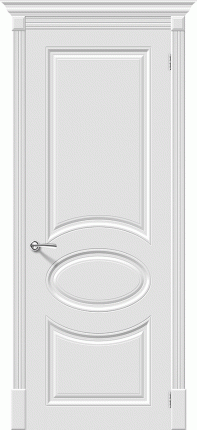 Межкомнатная дверь ПВХ Скинни-13, остеклённая, белый