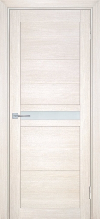 Межкомнатная дверь 2126, остеклённая, белый велюр