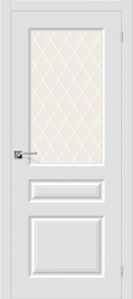 Межкомнатная дверь М 15, остеклённая, белый воск