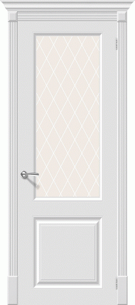 Межкомнатная дверь Порта, остеклённая, белый