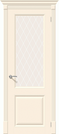 Межкомнатная дверь Шеффилд, остеклённая, белый