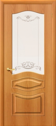 Межкомнатная дверь М 7, остеклённая, светлый лак