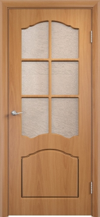 Межкомнатная дверь Палитра, остеклённая, итальянский орех