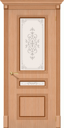 Межкомнатная дверь LH-6, остеклённая, белый снег