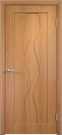 Межкомнатная дверь ПВХ Скинни-33, остеклённая, итальянский орех