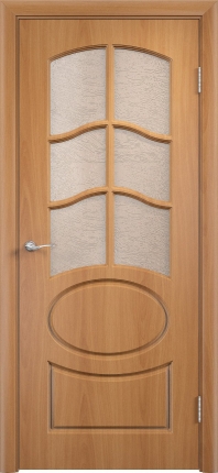 Межкомнатная дверь Диадема 2, остеклённая, беленый дуб